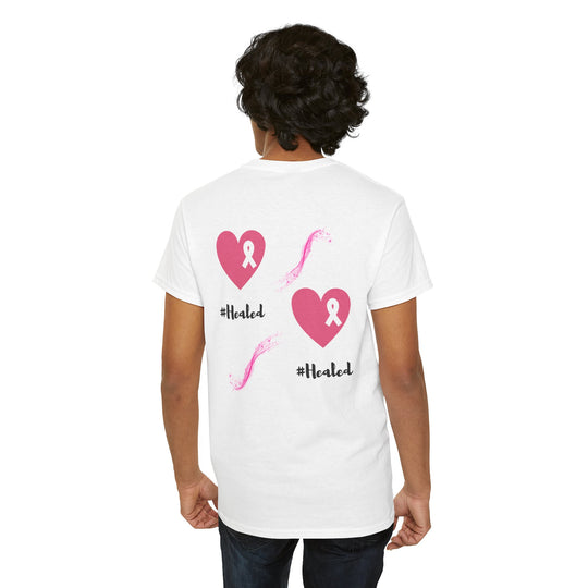 Healed Breast Cancer Awareness Tee – Unisex Cotton Shirt for Comfort & Purpose - captivatingconversationsstarters