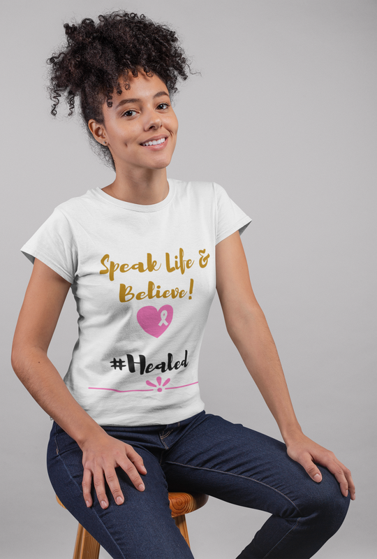 Healed Breast Cancer Awareness Tee – Unisex Cotton Shirt for Comfort & Purpose - captivatingconversationsstarters