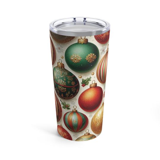 🎄Festive Ornament Tumbler - 20oz Stainless Steel Insulated Drinkware 🎁 - captivatingconversationsstarters
