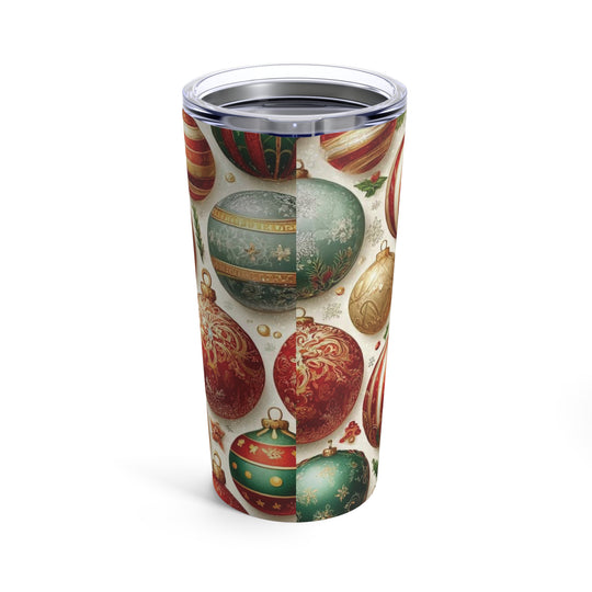 🎄Festive Ornament Tumbler - 20oz Stainless Steel Insulated Drinkware 🎁 - captivatingconversationsstarters