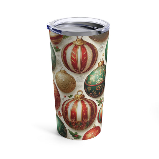 🎄Festive Ornament Tumbler - 20oz Stainless Steel Insulated Drinkware 🎁 - captivatingconversationsstarters