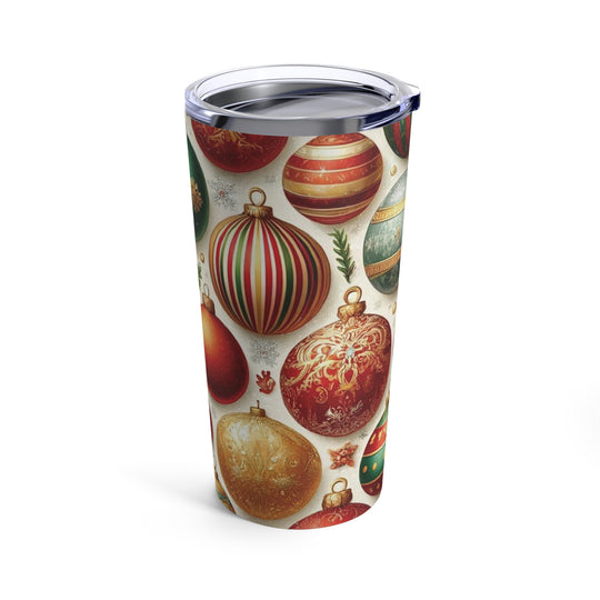 🎄Festive Ornament Tumbler - 20oz Stainless Steel Insulated Drinkware 🎁 - captivatingconversationsstarters