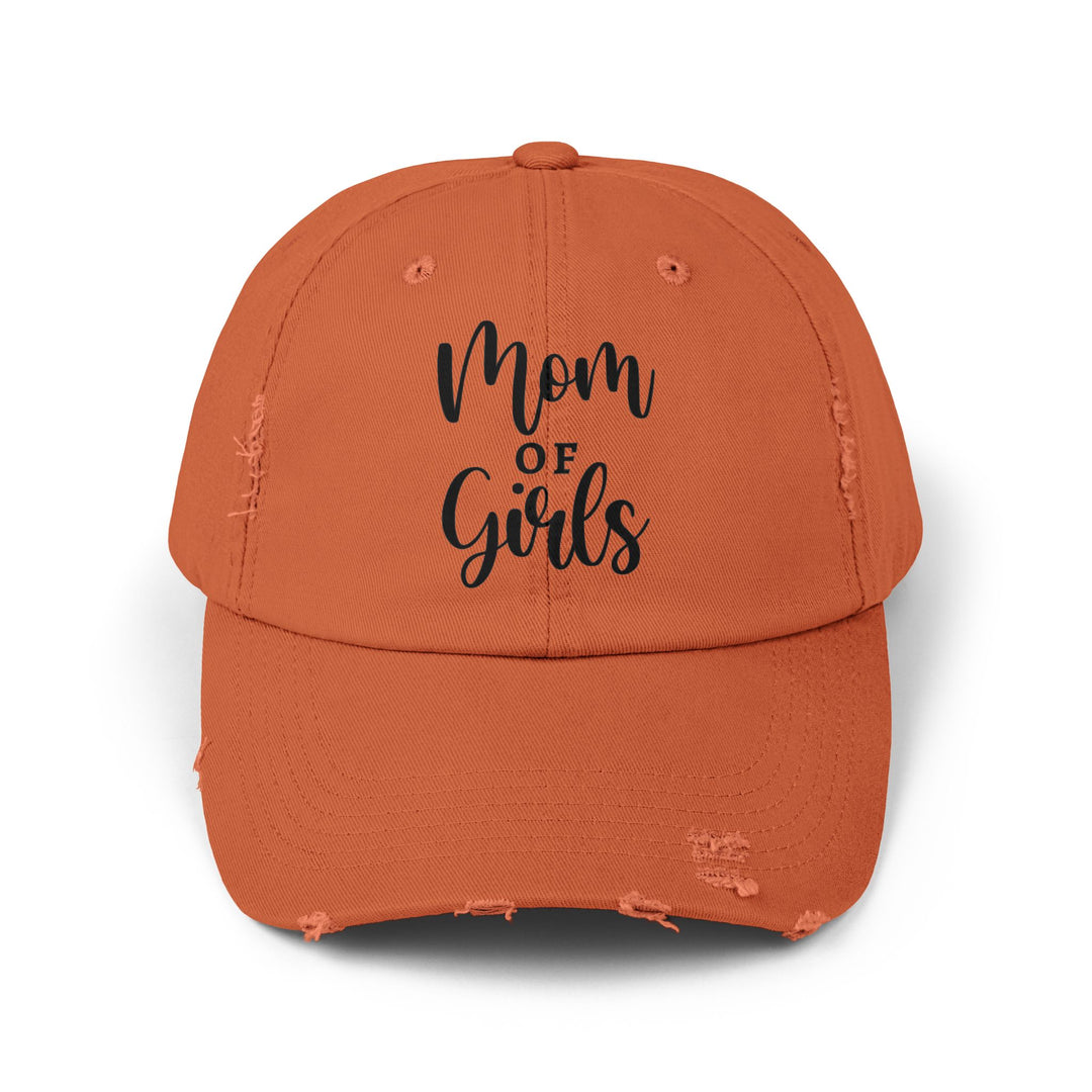 Mom of Girls Distressed Cap - captivatingconversationsstarters