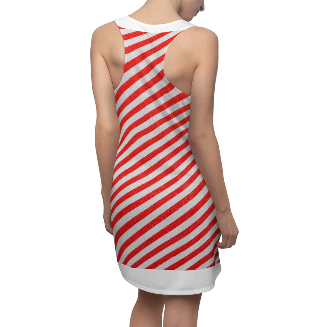 Celestial Candy Cane Dress – Sweet Elegance with Festive Charm - captivatingconversationsstarters
