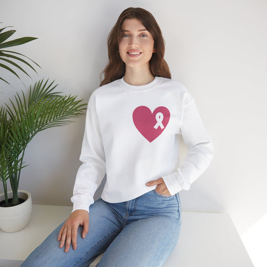 Healed Breast Cancer Awareness Sweatshirt – Cozy Unisex Crewneck for Everyday Comfort & Support" - captivatingconversationsstarters