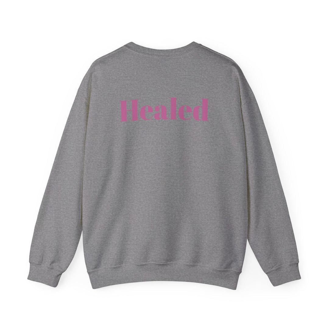 Healed Breast Cancer Awareness Sweatshirt – Cozy Unisex Crewneck for Everyday Comfort & Support" - captivatingconversationsstarters