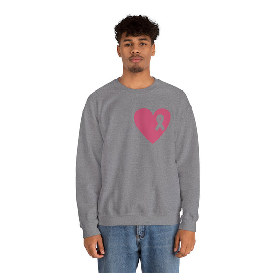 Healed Breast Cancer Awareness Sweatshirt – Cozy Unisex Crewneck for Everyday Comfort & Support" - captivatingconversationsstarters