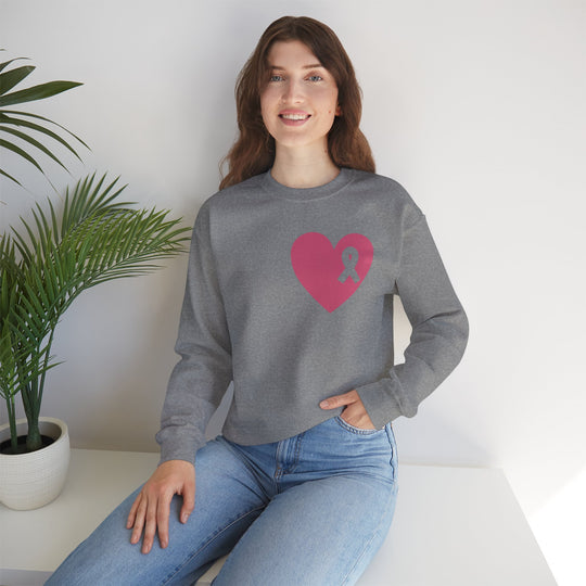 Healed Breast Cancer Awareness Sweatshirt – Cozy Unisex Crewneck for Everyday Comfort & Support" - captivatingconversationsstarters