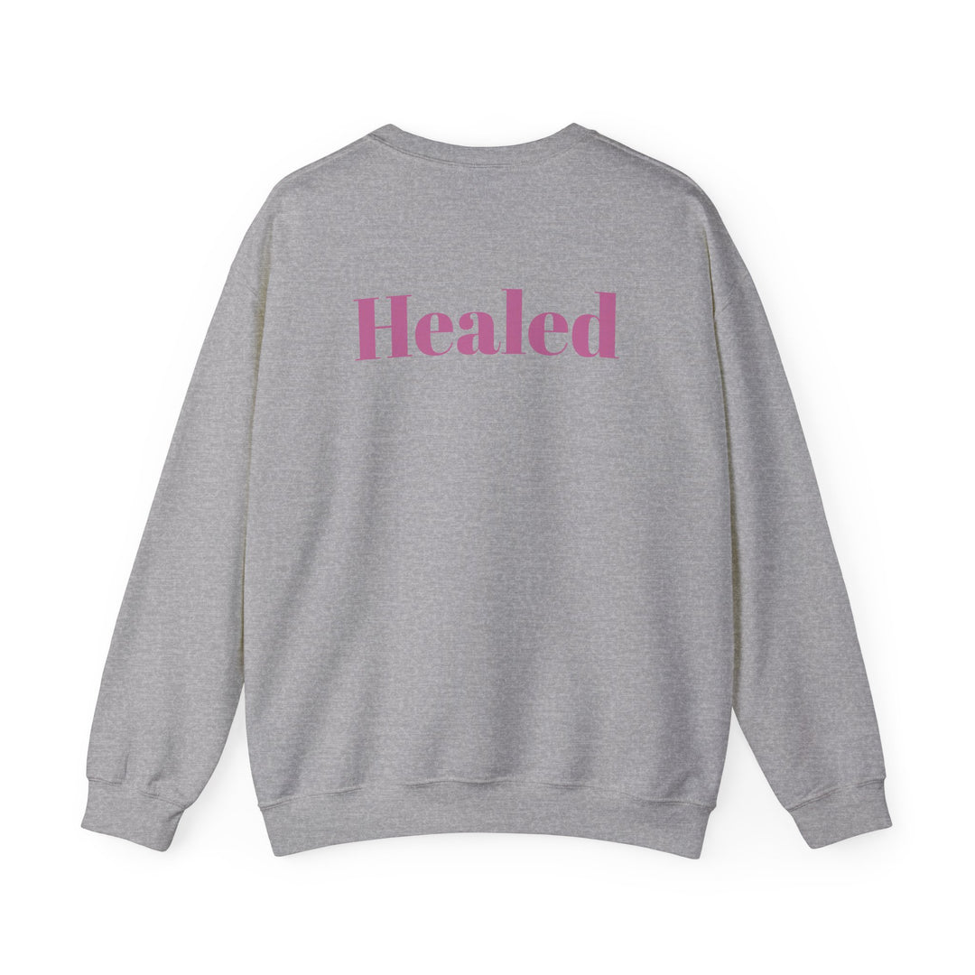 Healed Breast Cancer Awareness Sweatshirt – Cozy Unisex Crewneck for Everyday Comfort & Support" - captivatingconversationsstarters