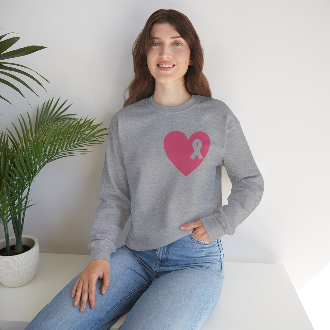 Healed Breast Cancer Awareness Sweatshirt – Cozy Unisex Crewneck for Everyday Comfort & Support" - captivatingconversationsstarters