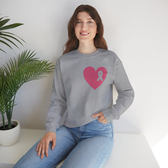 Healed Breast Cancer Awareness Sweatshirt – Cozy Unisex Crewneck for Everyday Comfort & Support" - captivatingconversationsstarters