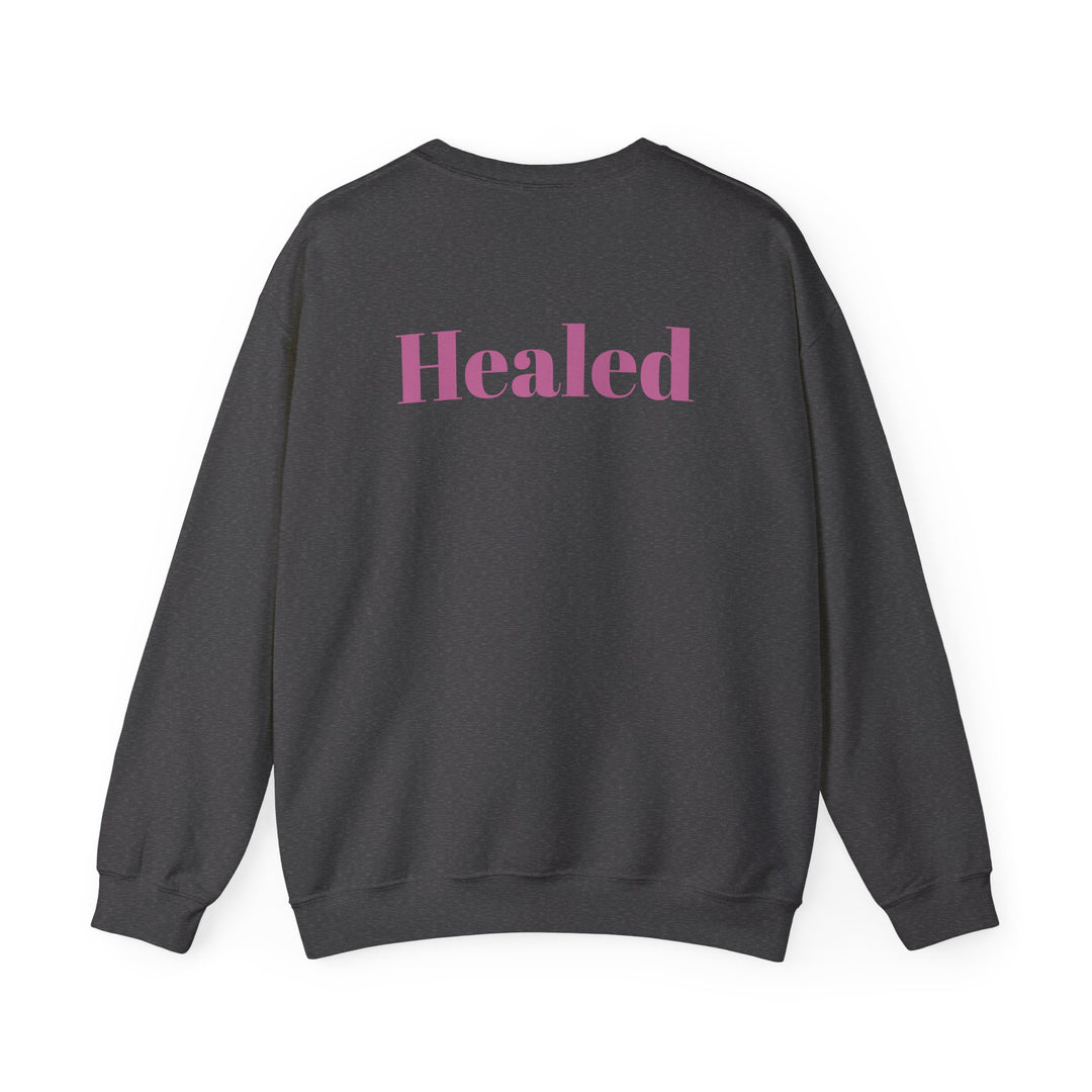 Healed Breast Cancer Awareness Sweatshirt – Cozy Unisex Crewneck for Everyday Comfort & Support" - captivatingconversationsstarters