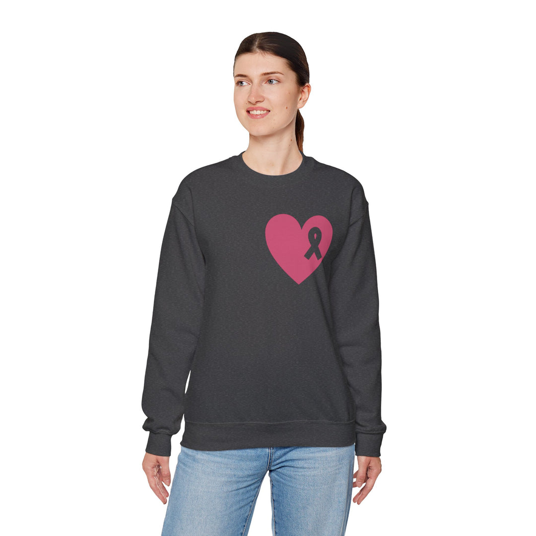 Healed Breast Cancer Awareness Sweatshirt – Cozy Unisex Crewneck for Everyday Comfort & Support" - captivatingconversationsstarters