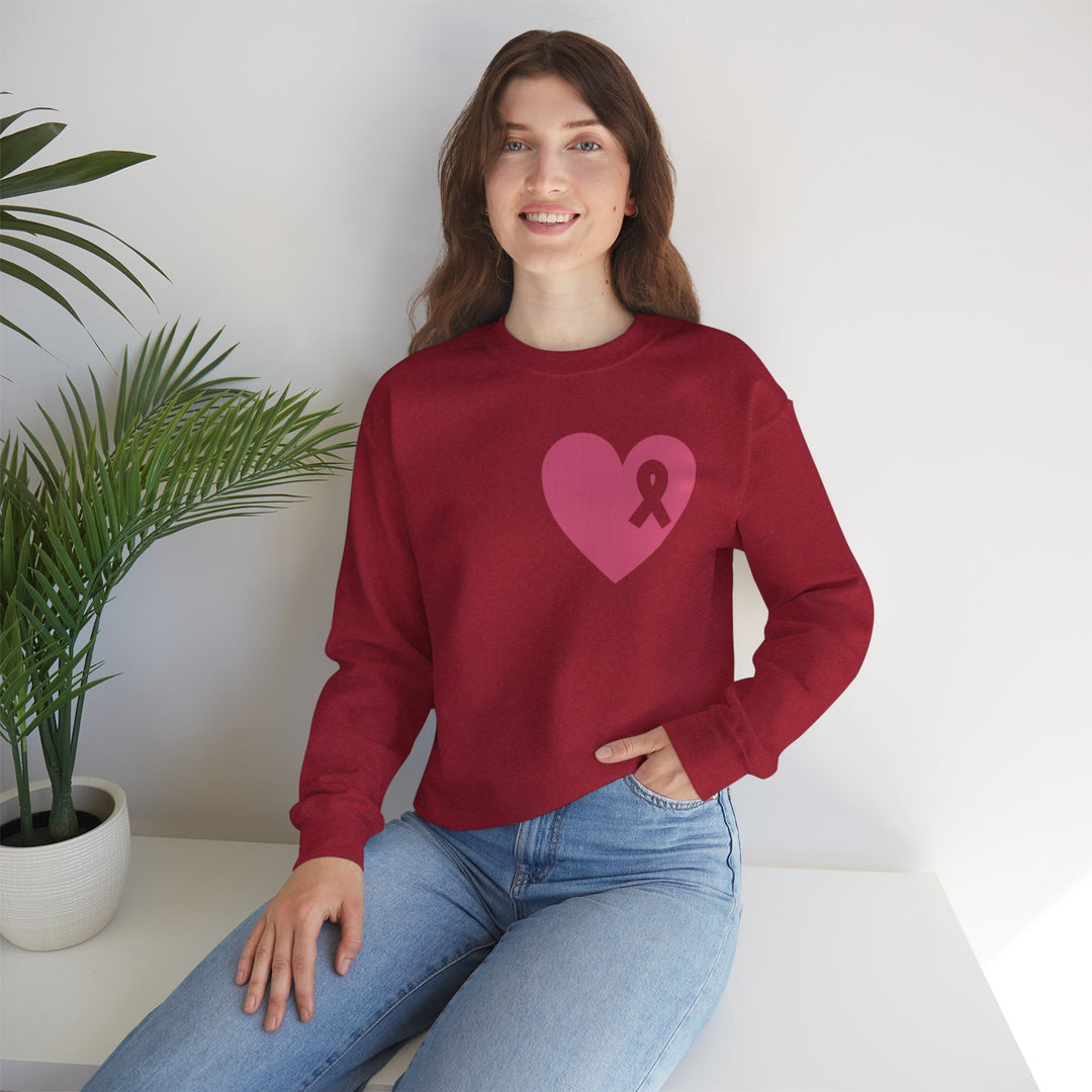 Healed Breast Cancer Awareness Sweatshirt – Cozy Unisex Crewneck for Everyday Comfort & Support" - captivatingconversationsstarters