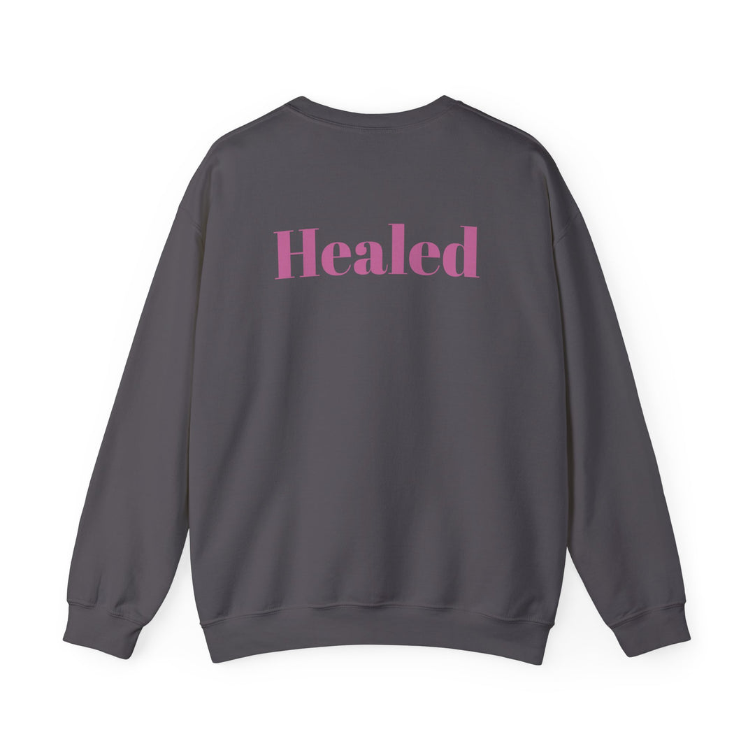 Healed Breast Cancer Awareness Sweatshirt – Cozy Unisex Crewneck for Everyday Comfort & Support" - captivatingconversationsstarters