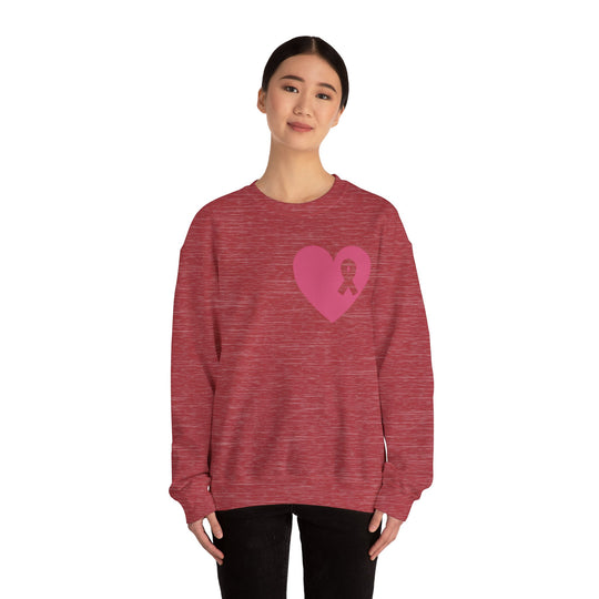 Healed Breast Cancer Awareness Sweatshirt – Cozy Unisex Crewneck for Everyday Comfort & Support" - captivatingconversationsstarters