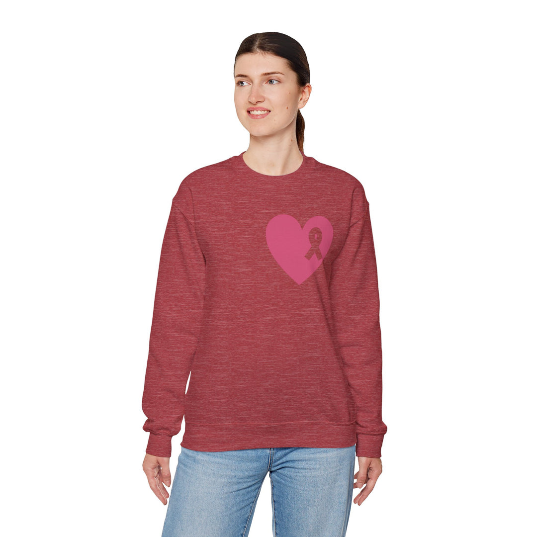 Healed Breast Cancer Awareness Sweatshirt – Cozy Unisex Crewneck for Everyday Comfort & Support" - captivatingconversationsstarters