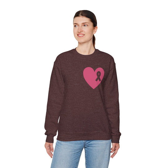Healed Breast Cancer Awareness Sweatshirt – Cozy Unisex Crewneck for Everyday Comfort & Support" - captivatingconversationsstarters