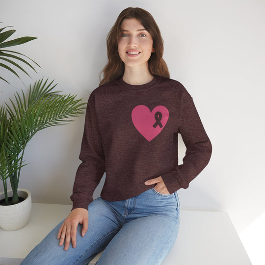 Healed Breast Cancer Awareness Sweatshirt – Cozy Unisex Crewneck for Everyday Comfort & Support" - captivatingconversationsstarters