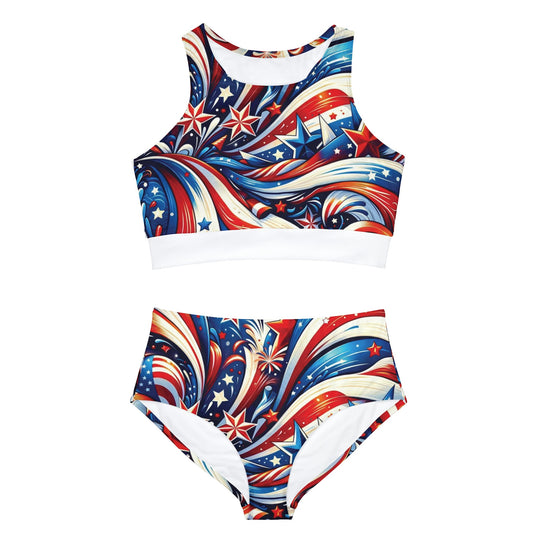 Fourth of July Designer Bikini Set – High-Waisted Comfort & 4-Way Stretch for Ultimate Style and Performance - captivatingconversationsstarters