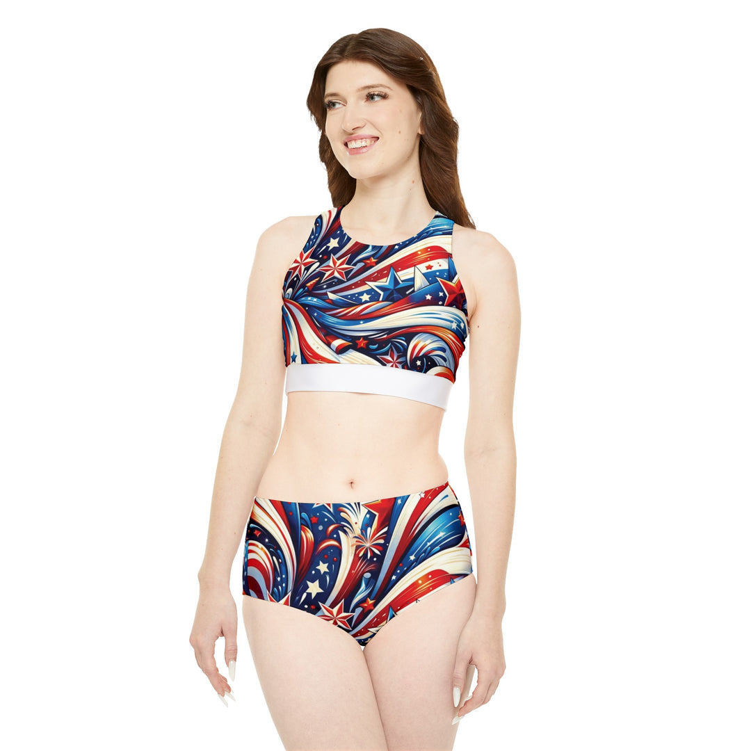 Fourth of July Designer Bikini Set – High-Waisted Comfort & 4-Way Stretch for Ultimate Style and Performance - captivatingconversationsstarters