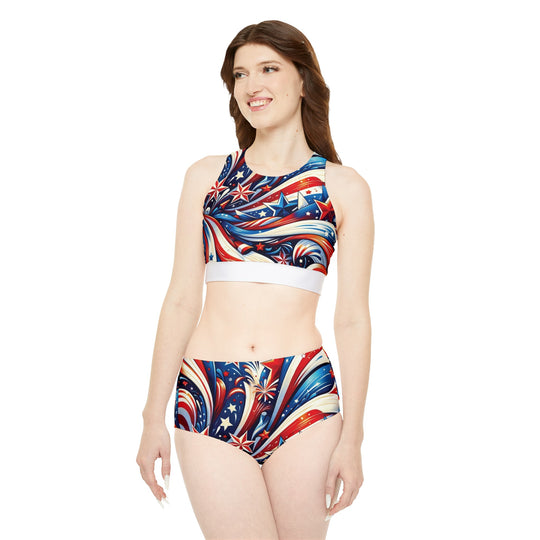 Fourth of July Designer Bikini Set – High-Waisted Comfort & 4-Way Stretch for Ultimate Style and Performance - captivatingconversationsstarters