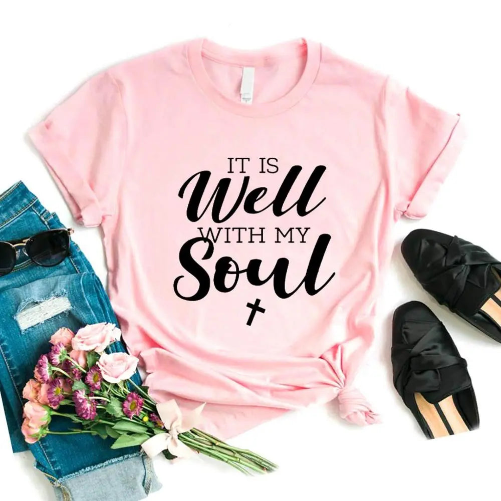 It Is Well with My Soul Inspirational Tee - captivatingconversationsstarters