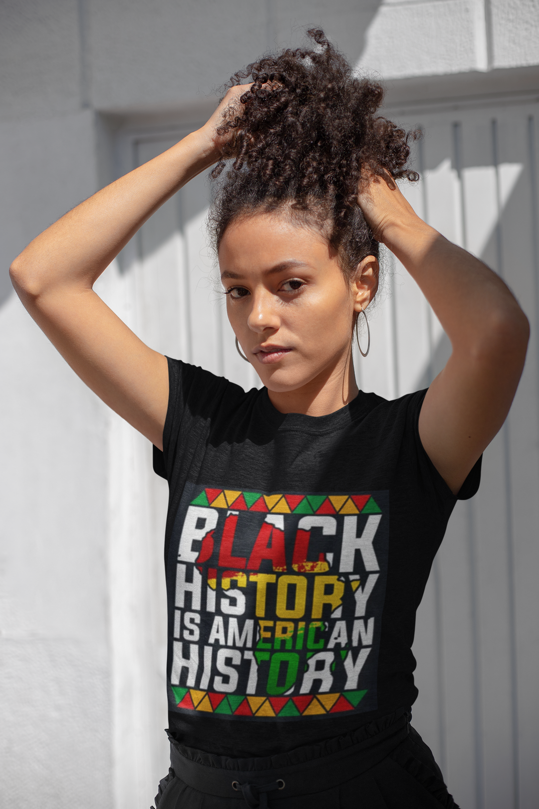 Black History Is American History" T-Shirt – Celebrate Black Heritage with Bold African Colors - captivatingconversationsstarters